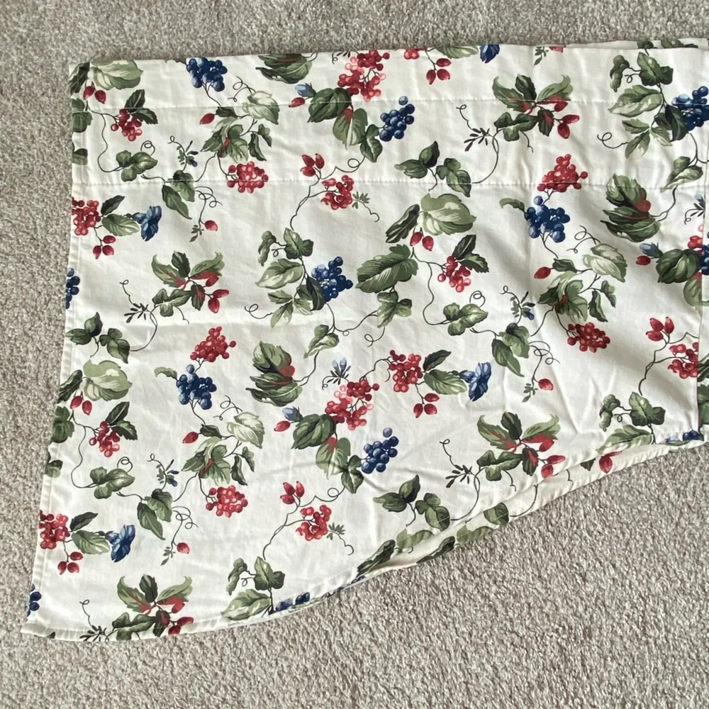 Vintage Waverly Orchard Trail Set Of 2 Curtains Valances Scalloped Cottage‎ Core